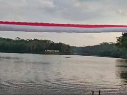 Bendera Merah Putih Raksasa Bakal Hiasi Situ Sanghiang Tasikmalaya
