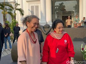 Megawati Hadiri Pameran Seni Dolorosa Sinaga di Galeri Nasional Jakpus