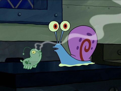 Serial SpongeBob SquarePants Gary dalam episode FarmerBob/Gary & Spot SpongeBob SquarePants. (Nickelodeon Animation Studio via IMDb)