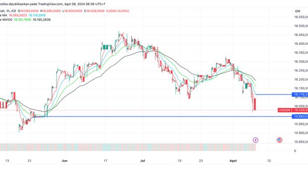 Pergerakan rupiah melawan dolar AS