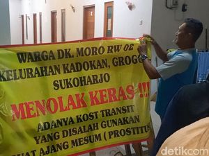Warga Kadokan Sukoharjo Segel Kos Transit yang Diduga untuk Prostitusi