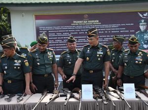 56 Senjata Api Ilegal di Palembang Dimusnahkan, Banyak Laras Panjang