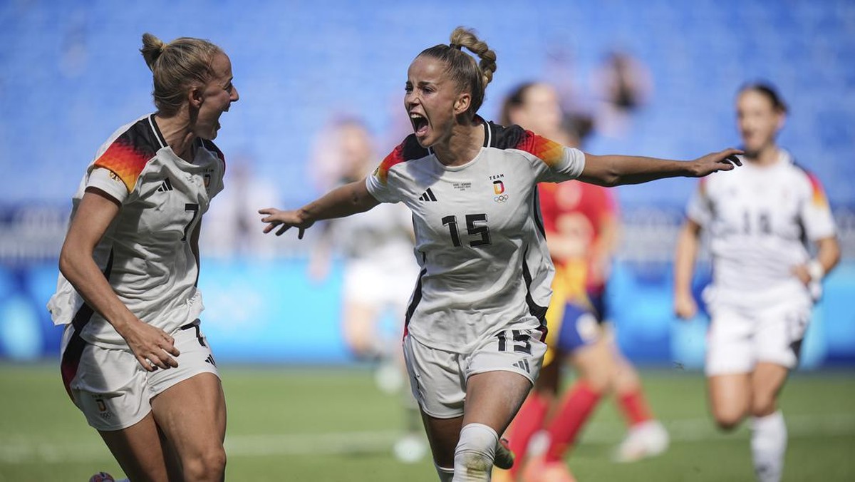 Jerman mengalahkan Spanyol 1-0 demi meraih perunggu Olimpiade 2024. Foto: AP/Laurent Cipriani