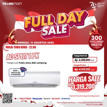 Murah Meriah! Harga AC di Transmart Full Day Sale Diskon Jutaan Rupiah