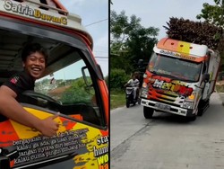Tadinya Cengengesan, Sopir Truk Ugal-ugalan di Sragen Lesu Ditilang Polisi