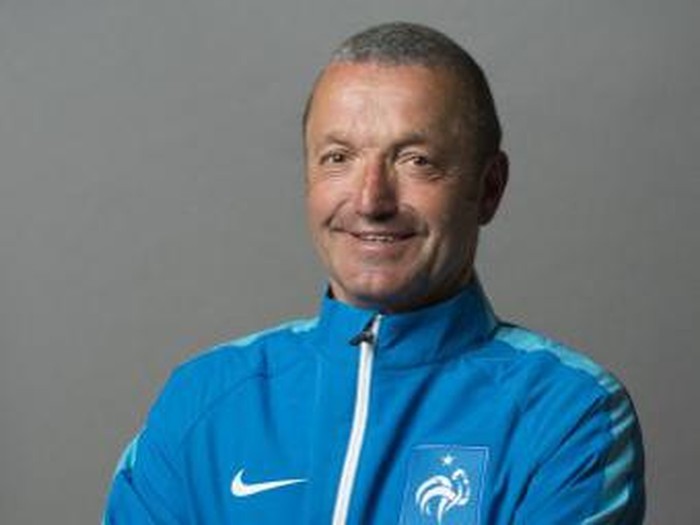 Albert Rust French women's national football team goalkeepers' coach Albert Rust poses, on April 7, 2015 in Clairefontaine-en-Yvelines, outside Paris. AFP PHOTO MARTIN BUREAU (Photo by Martin BUREAU / AFP)