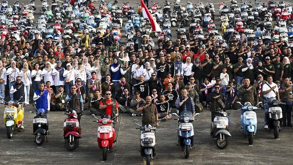 Konvoi Skuter Semarakkan HUT Lanud Halim Perdanakusuma