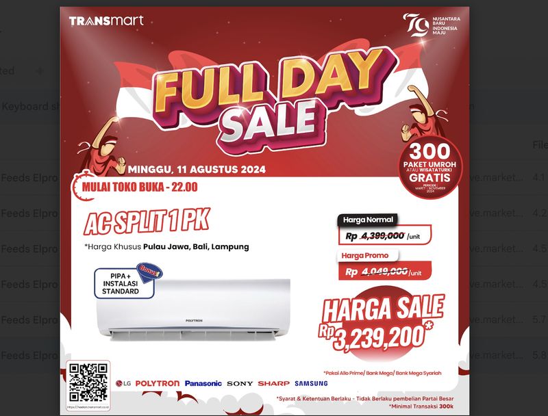 Lewati penjualan sepanjang hari