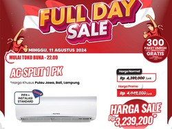 Beli AC 1 PK Dapat Diskon Rp 3 Jutaan Cuma di Transmart Full Day Sale!