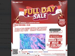 LED TV 65 UHD Smart Diskon Jumbo di Transmart Full Day Sale
