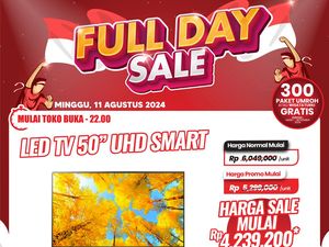 Beli TV LED 50-65 Inch di Transmart Kasih Potongan Gede, Cuma Rp 4 Jutaan