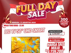 Beli TV LED 50-65 Inch di Transmart Kasih Potongan Gede, Cuma Rp 4 Jutaan