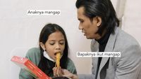 Tria The Changcuters Sempat Suapi Anak Sebelum Naik Panggung