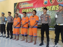 Penampakan 3 Pengeroyok Pemotor di SPBU Sidoarjo gegara Puntung Rokok