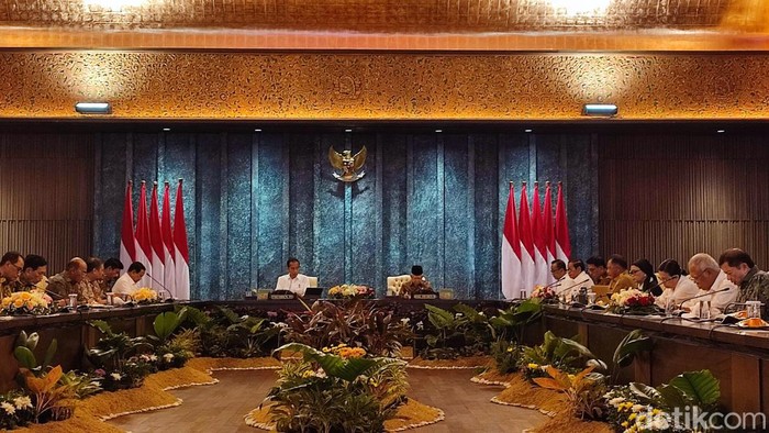 Presiden Jokowi pimpin sidang kabinet perdana di IKN (Foto: Wilda Nufus/detikcom)