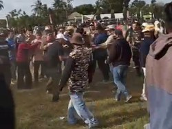 Sepakbola Tarkam di Pinrang Ricuh, Penonton Baku Hantam-Saling Kejar