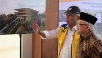 Senyum Maruf Amin Lihat Desain Istana Wapres IKN Saat Groundbreaking