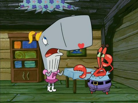 Serial SpongeBob SquarePants Pearl Krabs (Lori Alan) dan Mr. Krabs (Clancy Brown) dalam episode 11, Whale of a Birthday/Karate Island, season 4 SpongeBob SquarePants (2006). (Nickelodeon Animation Studio via IMDb)