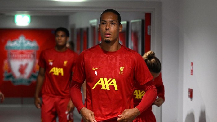 LIVERPOOL, ENGLAND - AUGUST 11: (THE SUN OUT, THE SUN ON SUNDAY OUT) Virgil van Dijk captain of Liverpool before the pre-season friendly match between Liverpool and Sevilla at Anfield on August 11, 2024 in Liverpool, England. (Photo by Andrew Powell/Liverpool FC via Getty Images)