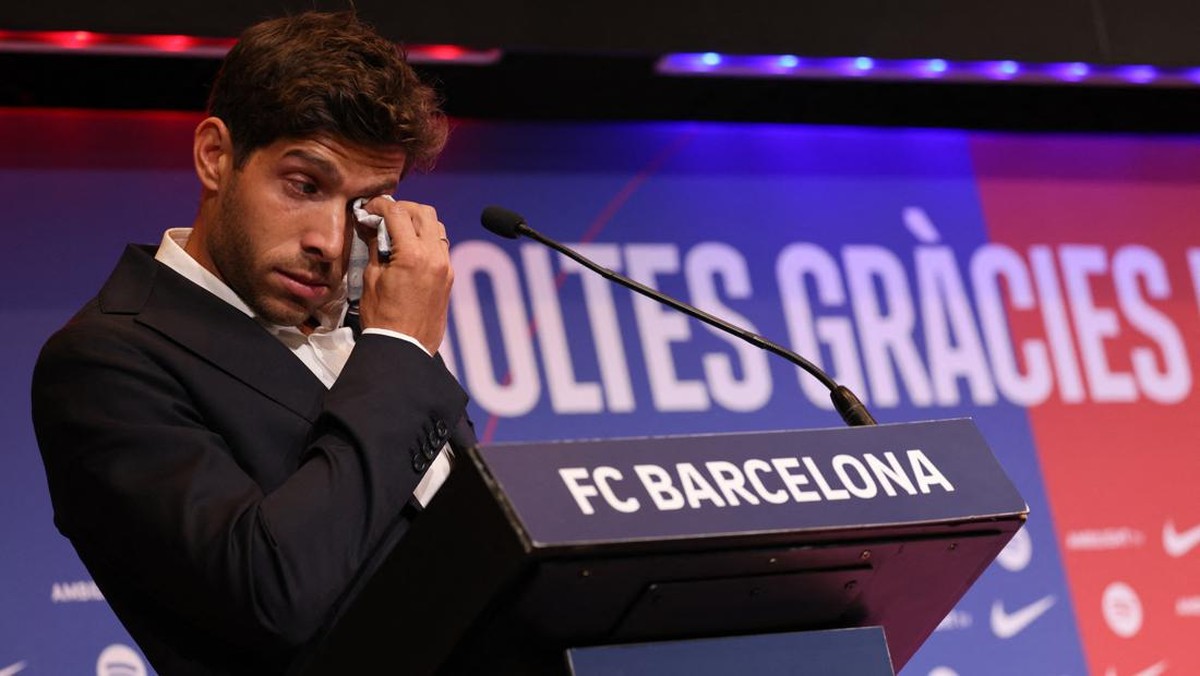 Sergi Roberto pamit dari Barcelona (Foto: REUTERS/Nacho Doce)
