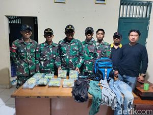 TNI Gagalkan Penyelundupan 8,4 Kg Sabu, Pelaku Kabur ke Malaysia