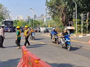 Ada Proyek Rumah Pompa, Lalin di Taman Sunter Jakut Arah JIS Dialihkan