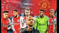 Noussair Mazraoui, yang direkrut dari Bayern, adalah mantan pemain Ajax paling anyar yang reuni dengan ten Hag di MU. Foto: dok. Internet/X (Twitter)