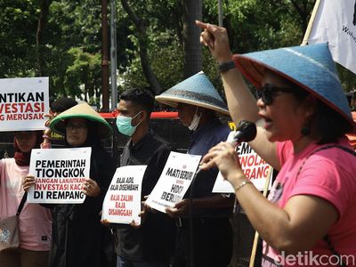 Aksi Demo Warga Rempang di Kemenko Perekonomian, Tolak PSN Eco City