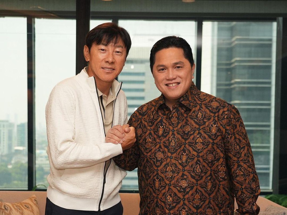 Shin Tae-yong dan Erick Thohir (Foto: Instagram/erickthohir)