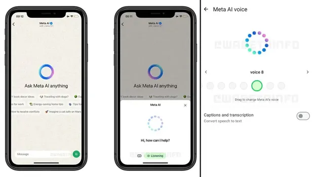 Fitur Mode Suara Meta AI di WhatsApp