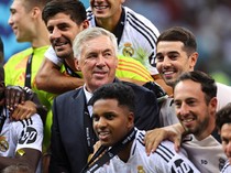 Ancelotti Sulit Bandingkan Vinicius-Mbappe-Rodrygo dengan Trio BBC