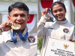 Senyum Atlet Peraih Medali Olimpiade 2024 usai Bertemu Jokowi di Istana