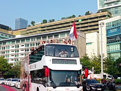 Momen Pawai Atlet Olimpiade 2024 Menuju Istana Merdeka