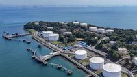 Foto Udara Terminal BBM Pulau Sambu