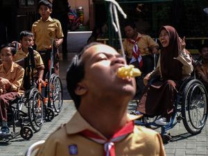 Semangatnya Siswa Berkebutuhan Khusus Ikut Lomba 17-an