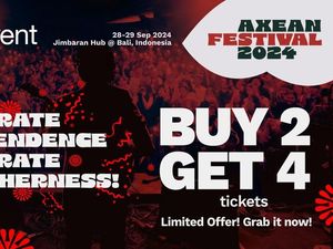 Promo 17 Agustus, Tiket Konser Axean Festival 2024 Buy 2 Get 4! Promo 17 Agustus, Tiket Konser Axean Festival 2024 Buy 2 Get 4!