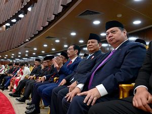 Ekspresi Para Menteri dalam Sidang Tahunan MPR