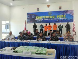 TNI AL Gagalkan Penyelundupan 21 Kg Sabu di Perairan Asahan, 3 Pria Ditangkap