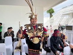 Bangganya Tokoh Adat Kalimantan Upacara HUT RI Digelar di IKN