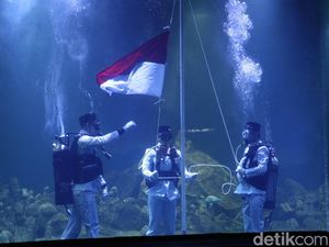 Meriahkan HUT RI ke-79, Akuarium Indonesia Gelar Upacara di Dalam Air Meriahkan HUT RI ke-79, Akuarium Indonesia Gelar Upacara di Dalam Air
