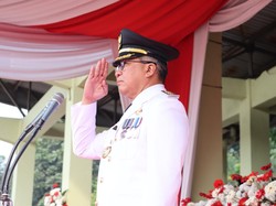 Khidmatnya Pelaksanaan Upacara Peringatan HUT ke-79 RI di Cimahi