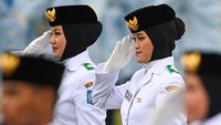 Potret Paskibraka Putri Akhirnya Memakai Jilbab Saat Bertugas di IKN
