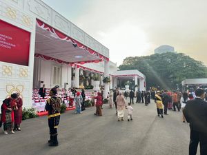 Suasana Istana Merdeka Jakarta Jelang Upacara HUT Ke-79 RI Suasana Istana Merdeka Jakarta Jelang Upacara HUT Ke-79 RI