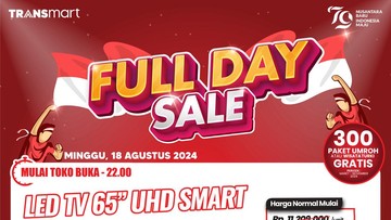 Transmart Full Day Sale! Beli TV 65 Inch Diskon hampir Rp 4 Juta