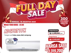 Beli AC Split 1 PK di Transmart Full Day Sale Diskon Rp 1,1 Juta