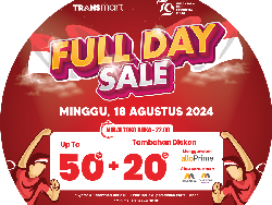 Gebyar HUT ke-79 RI! Transmart Full Day Sale Tebar Diskon hingga 50% + 20%
