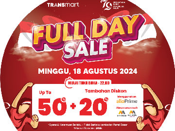 Merdeka! Serbu Transmart Full Day Sale, Diskon Melimpah hingga 50% + 20%