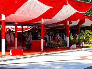 Zudan Arif Pimpin Upacara HUT ke-79 RI di Rujab Gubernur Sulsel