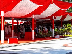 Zudan Arif Pimpin Upacara HUT ke-79 RI di Rujab Gubernur Sulsel