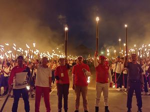 Pawai Obor Sambut HUT ke-79 RI, Kota Bangli Menyala